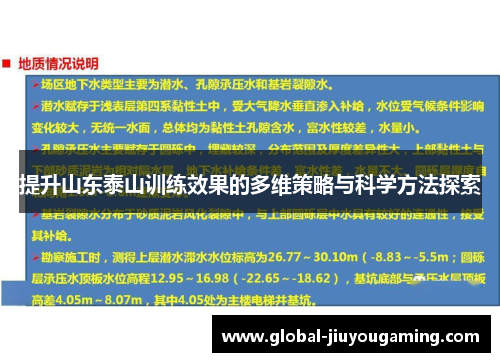 提升山东泰山训练效果的多维策略与科学方法探索